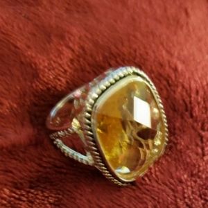 Ladies Sterling Silver & Morganite Ring